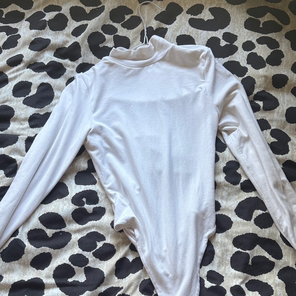 Oh Polly White Long Sleeve Bodysuit